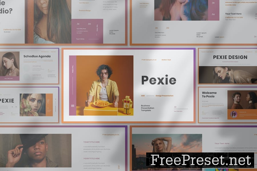 Pexie Business Presentation Google Slide Template MQSFH68