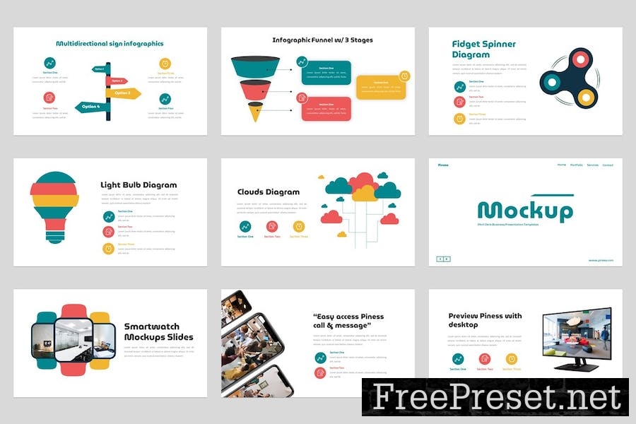 Piness - Business Pitch Deck Powerpoint Template KN8QZ34