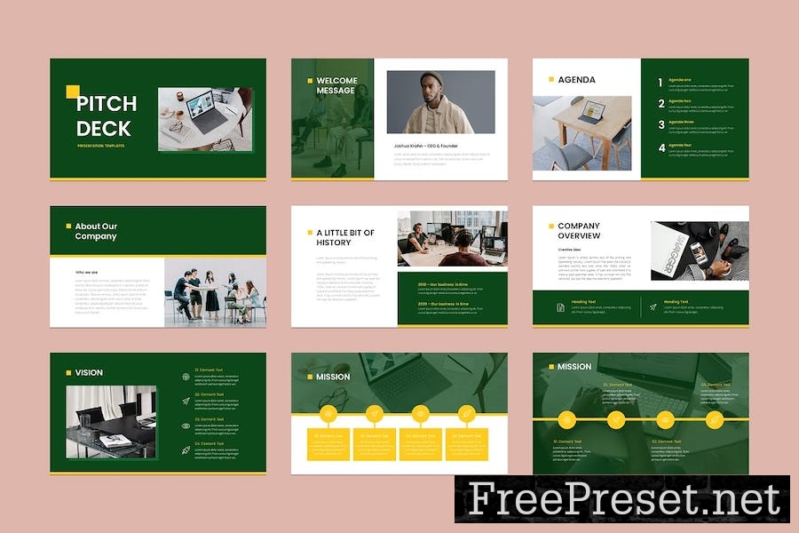 PITCH DECK Google Slides Template EA94K2U