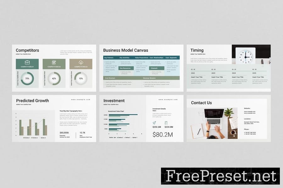 Pitch Deck Keynote Presentation Template 6B6C4JV