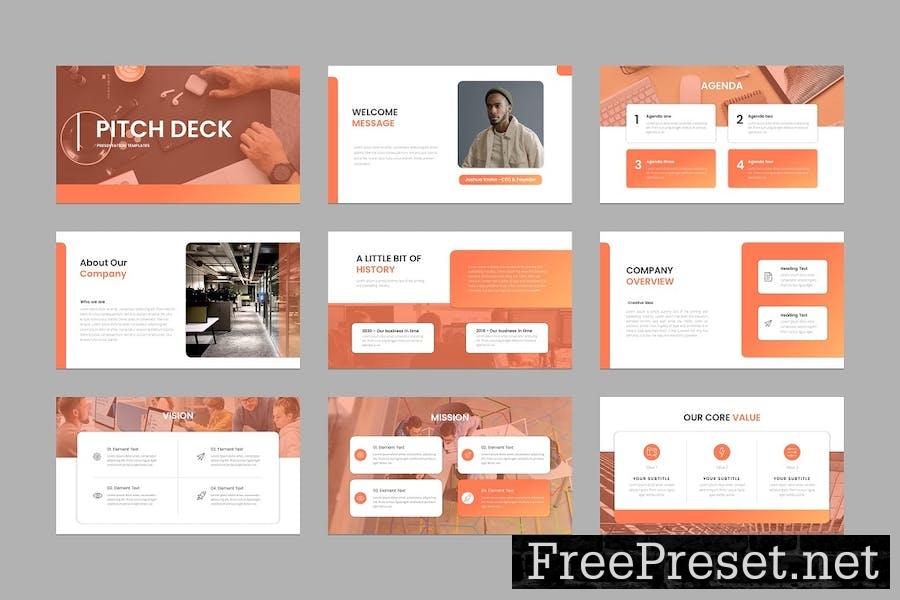 PITCH DECK PowerPoint Template YN7GYJ3