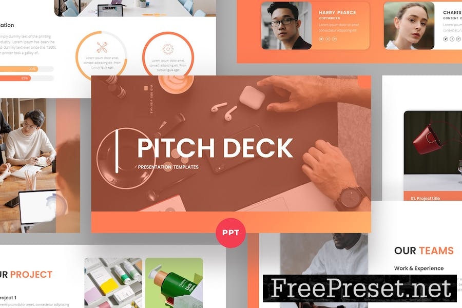 PITCH DECK PowerPoint Template YN7GYJ3