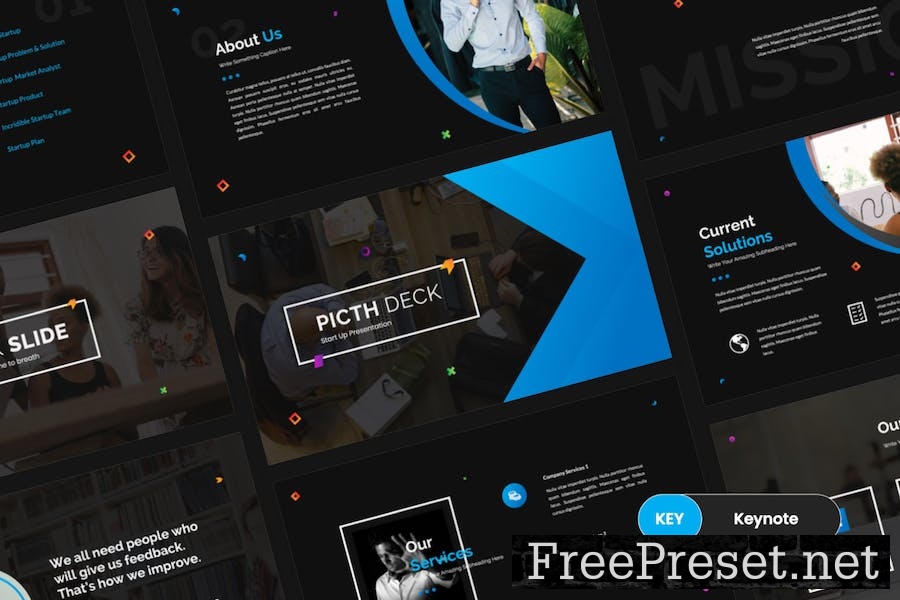 Pitch Deck - Start Up Keynote Template QYMPMF4