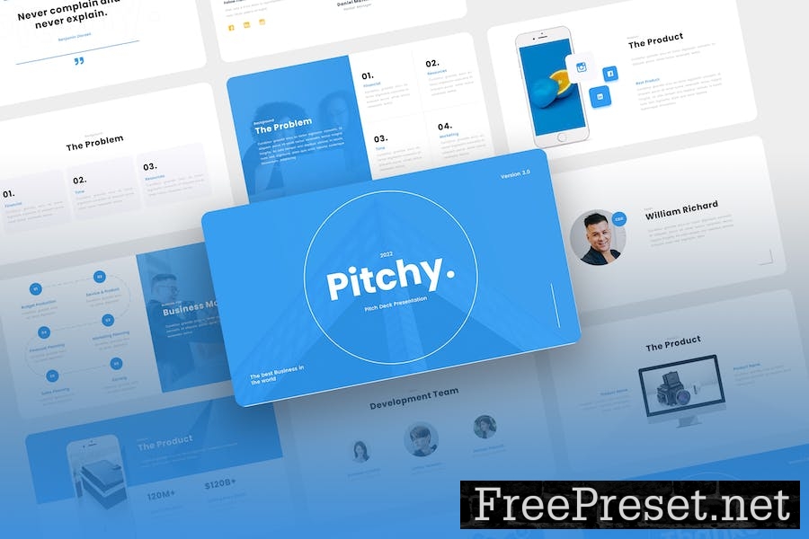 Pitchy - Multipurpose Pitch Deck Keynote Template DC3QV6Z