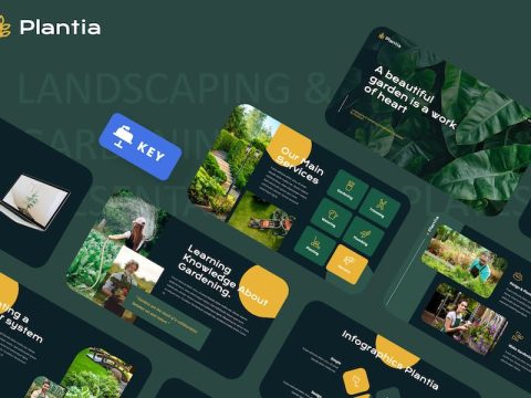 Plantia - Landscaping & Gardening Keynote Template K5X57QB