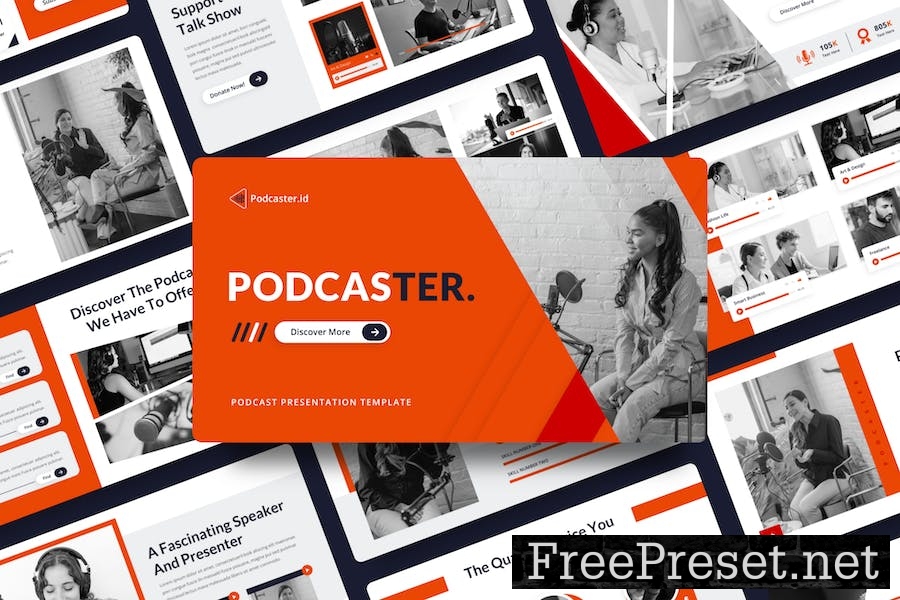 Podcaster - Podcast Keynote Template M3W4BAD