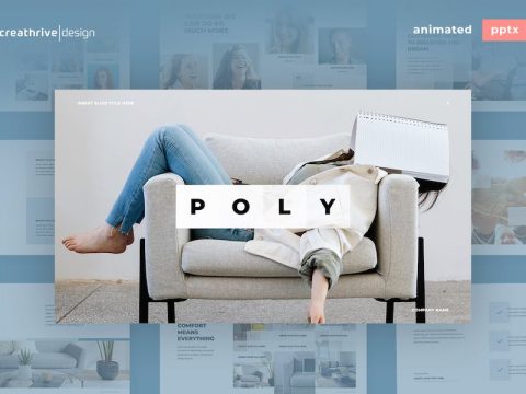 Poly Animated PowerPoint Template KBNAGQW