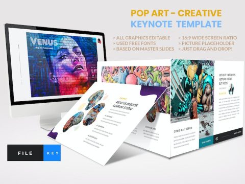 Pop Art - Creative Keynote Template 2EFVA98