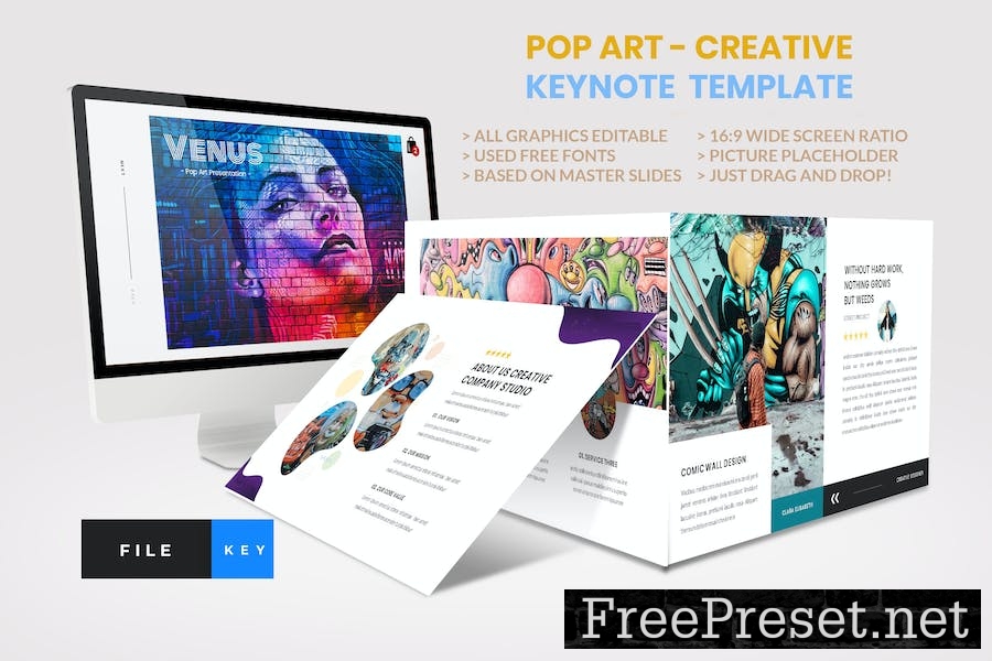 Pop Art - Creative Keynote Template 2EFVA98