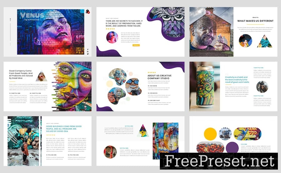 Pop Art - Creative PowerPoint Template QN9SDAL