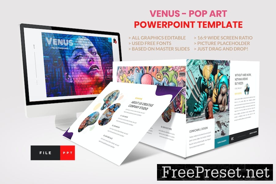 Pop Art - Creative PowerPoint Template QN9SDAL