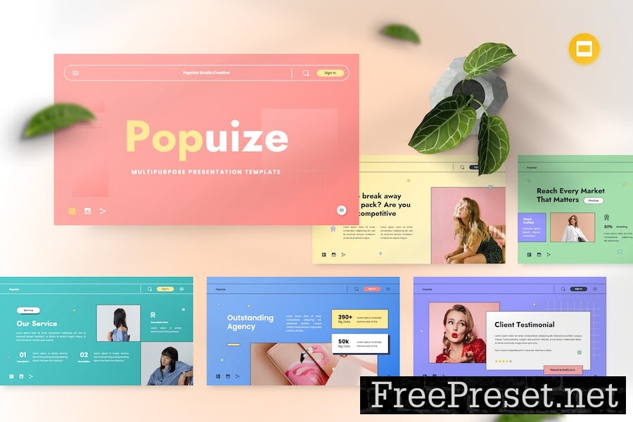 Popuize - Multipurpose GoogleSlide Template DD95GNV