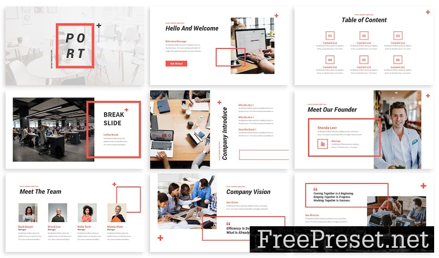 Port - Business Keynote Template 63VB8WL