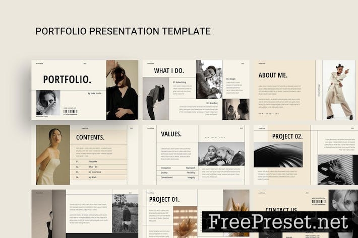 Portfolio Google Slides Presentation Template 7XRKAQK