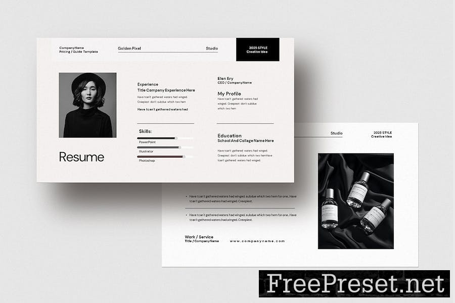 Portfolio & Resume Presentation Template CLS3QJC