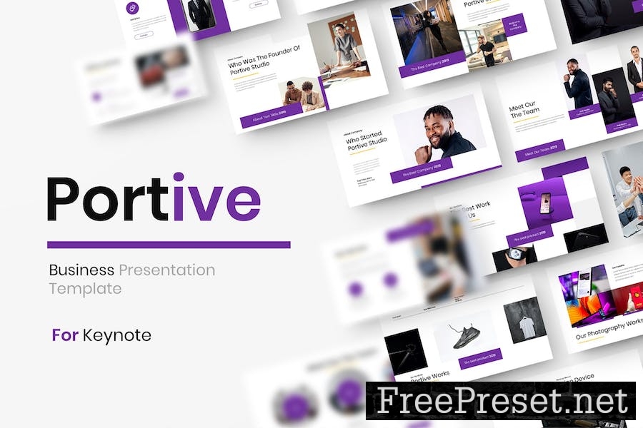 Portive – Business Keynote Template X6DUE6V