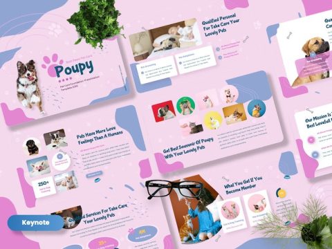 Poupy - Pet Care Keynote Templates GAPEZKQ