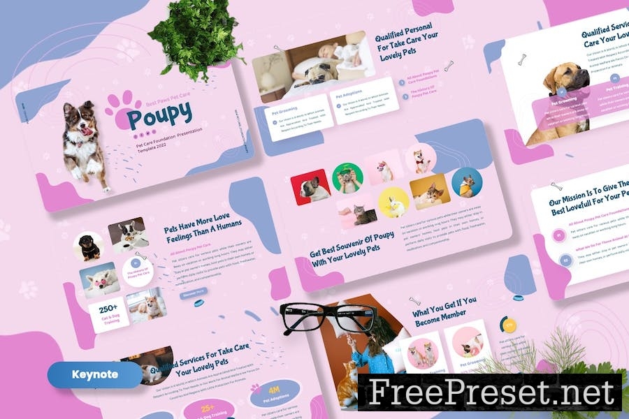 Poupy - Pet Care Keynote Templates GAPEZKQ