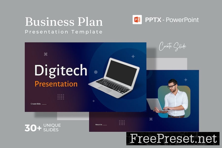 Presentation Powerpoint Business Plan Template HH5HAW4