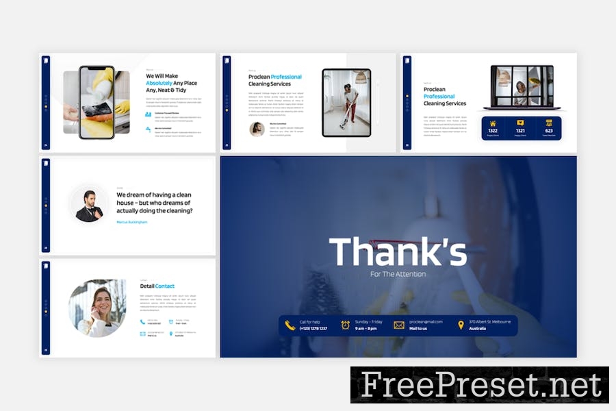 Proclean - Cleaning Services Keynote Template VP4WWP6