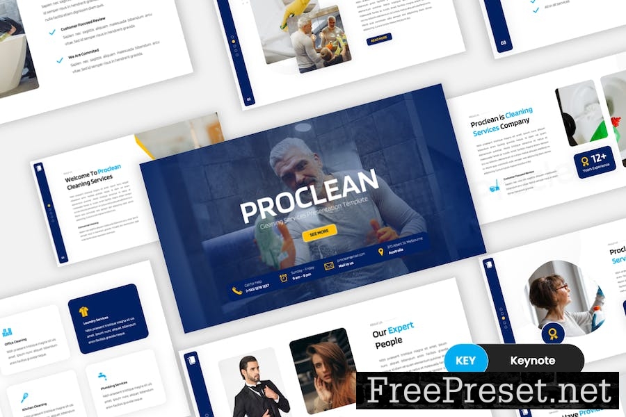 Proclean - Cleaning Services Keynote Template VP4WWP6