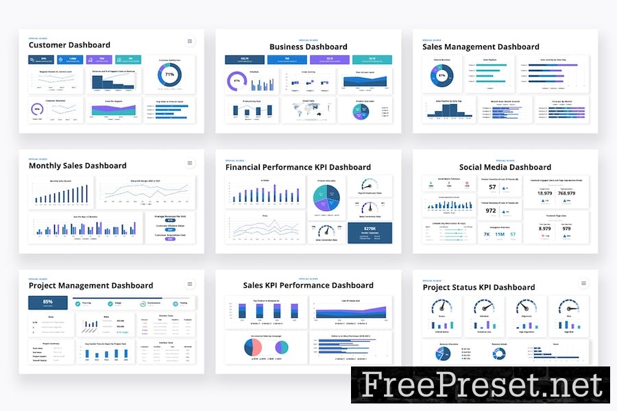 Prodash - KPI Dashboard Powerpoint Template 5NLJZRP