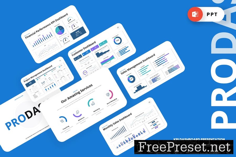 Prodash - KPI Dashboard Powerpoint Template 5NLJZRP