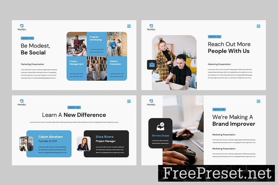 PROFITCO - Digital Marketing Keynote Template HVVU5V7