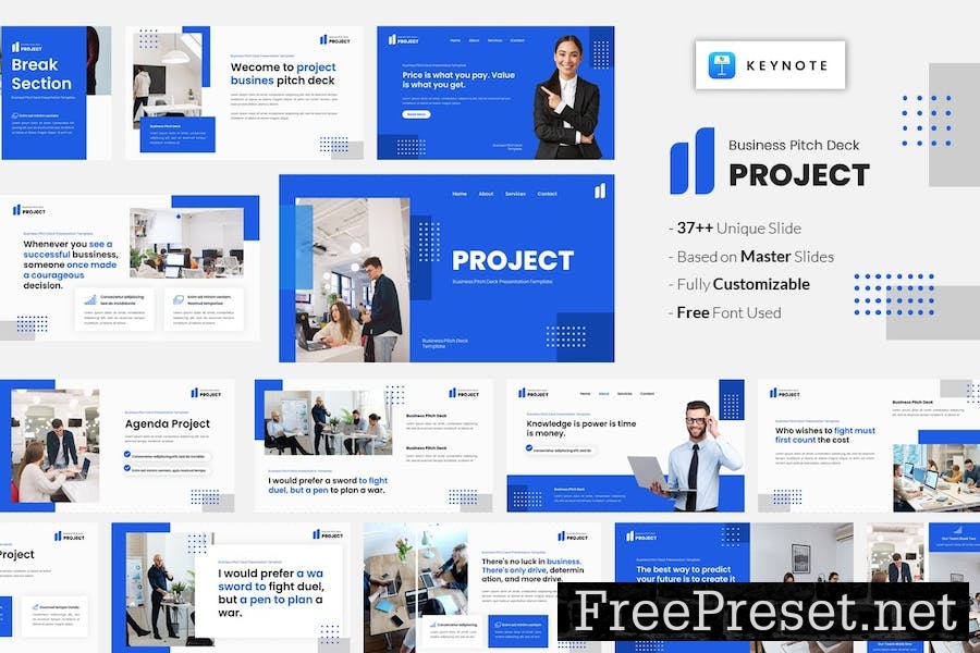 Project - Pitch Deck Keynote Template 9V77HDP