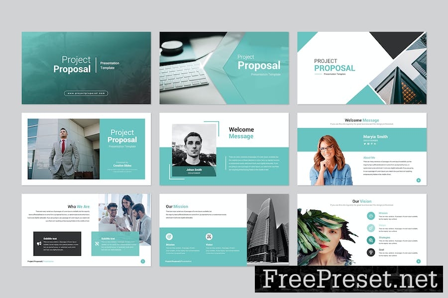 Project Proposal PowerPoint Template 2YEZFZG