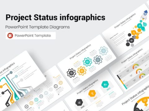 Project Status infographics PowerPoint