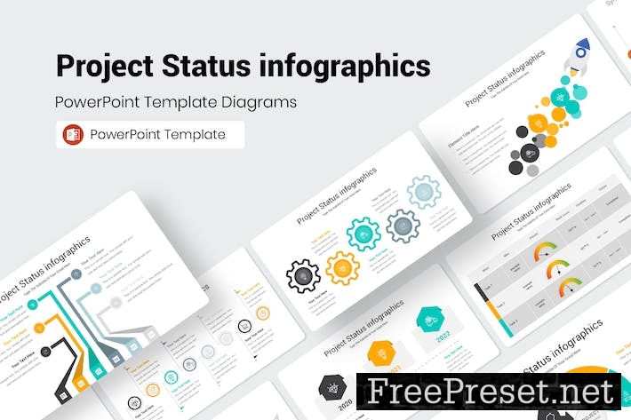 Project Status infographics PowerPoint