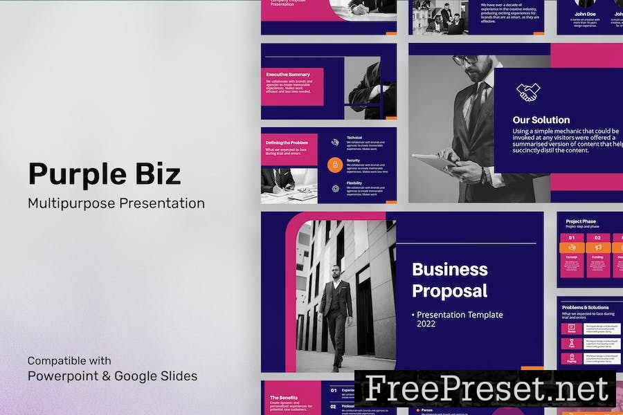 Purple Biz - Multipurpose Presentation NXNMXRV