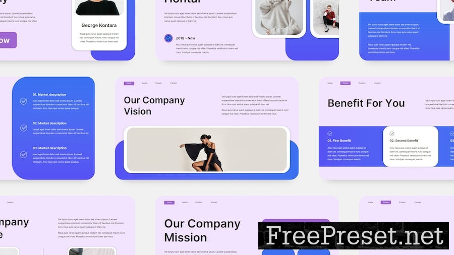 Purple Blue Business Company Profile KEY 3UTXEM5