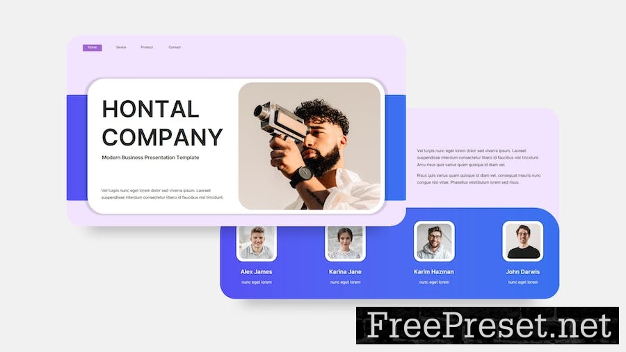 Purple Blue Business Company Profile KEY 3UTXEM5