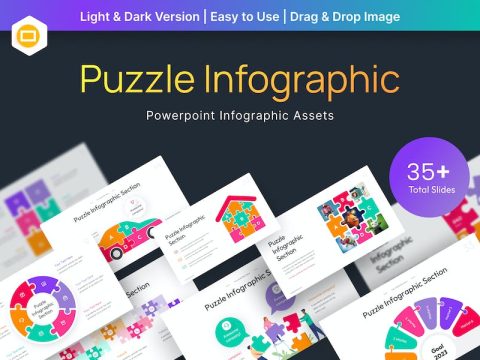 Puzzle Infographic Google Slides Template Q4MG9X4