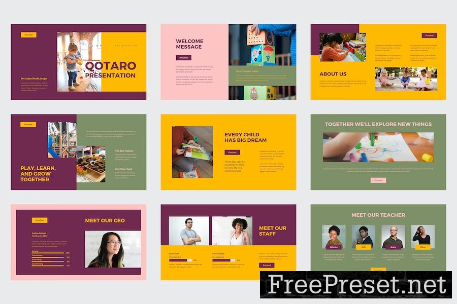 Qotaro - Pre School Profile Keynote Template ELATAAR