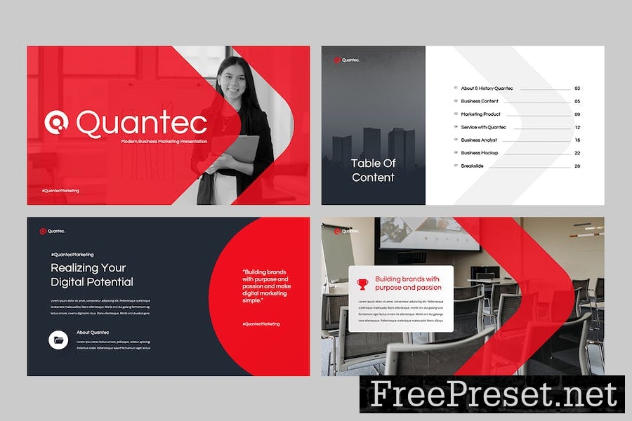 QUANTEC - Business Powerpoint Template K788C67