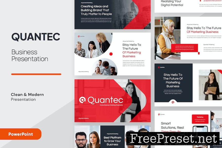 QUANTEC - Business Powerpoint Template K788C67