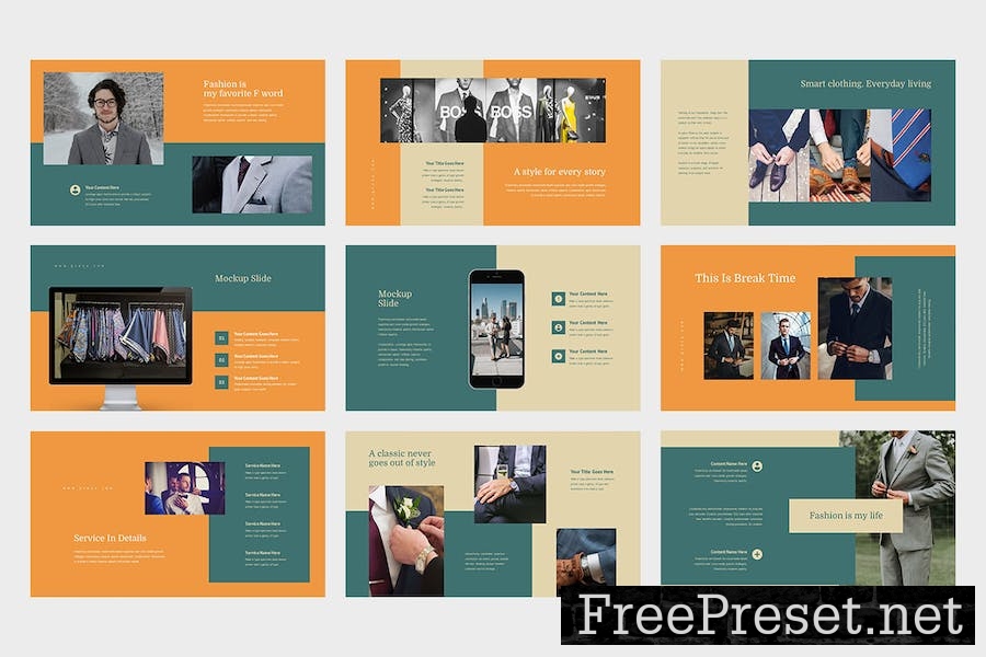 Qydea : Men's Suit Business Keynote Template NCJZJLJ