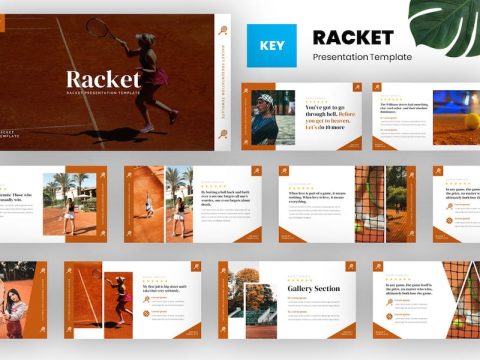 Racket - Sport Badminton Keynote Template 7FAYWRV