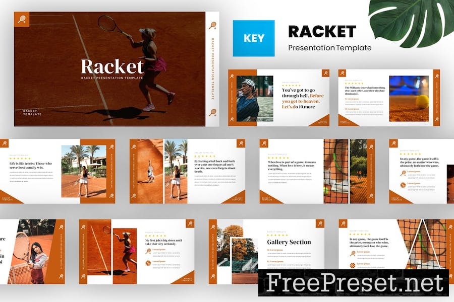 Racket - Sport Badminton Keynote Template 7FAYWRV