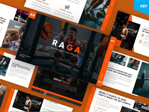 RAGA - Sport Center & Gym Keynote Template 3B57P7J