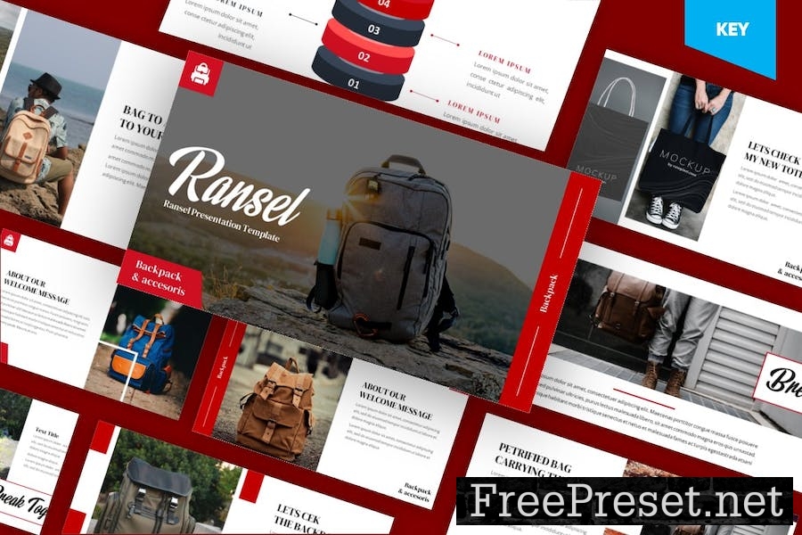 Ransel - Bag Keynote Template NTD7HN8