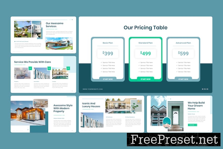 Realhouse - Real Estate PowerPoint Template M9XMDBA