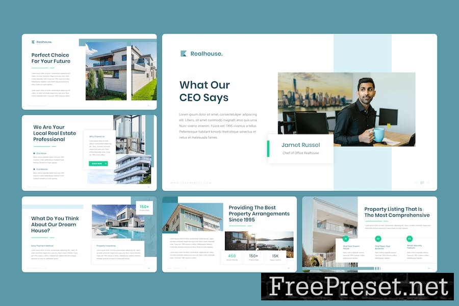 Realhouse - Real Estate PowerPoint Template M9XMDBA