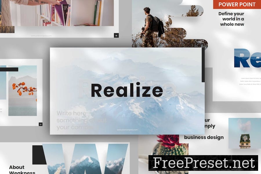 Realize Minimal PowerPoint MKDHNX3