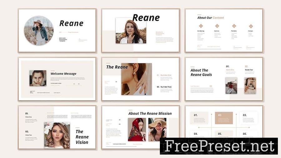 Reane Business Presentation Google Slide Template 4Y64C3B