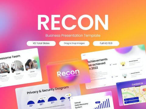 Recon Gradient Creative Google Slides Template PCTNY8T