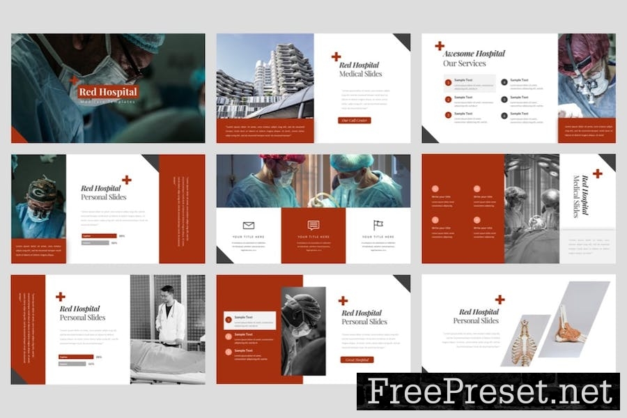 Red Hospital Medical Powerpoint S9QBL6V